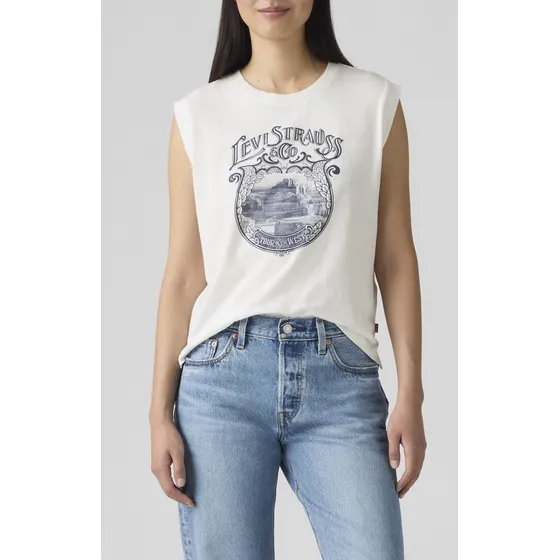 Polo Mujer Boxy Tank Blanco Levis 001mw-0000