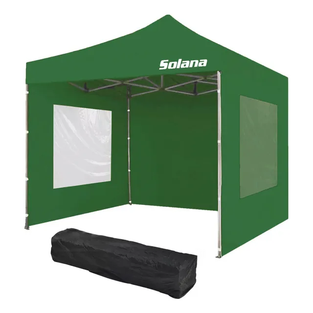 Gazebo Autoarmable 3x3 Impermeable Paredes Ventanas + Funda