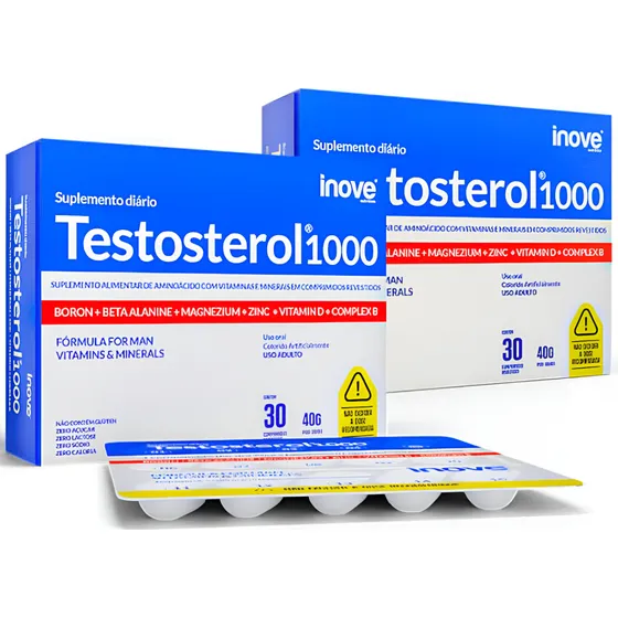 2x Testosterol 1000 Inove 30 Cápsulas Cada - Total 60 Caps. 