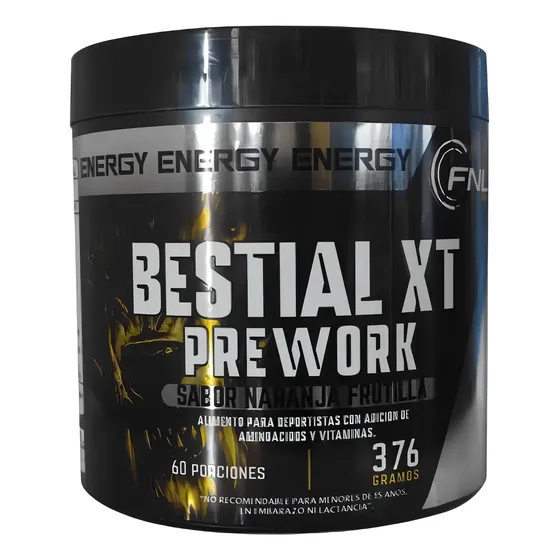 Pre Entreno Bestial Xt Pre Work 376 Gr Fnl Sabor NARANJA FRUTILLA