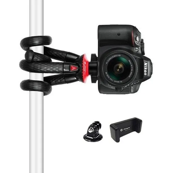 Tripé Flexível Octupus Gorilapod Camera Gopro Celular Ufo2 Cor Preto Com Vermelho