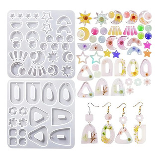 Moldes De Silicona Para Arete Con Agujeros Arco Luna Llavero Moldes De Silicona Para Arete Con Agujeros Arco Luna Llavero