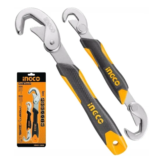 Juego De Llaves Ajustables Multiuso Universal Ingco