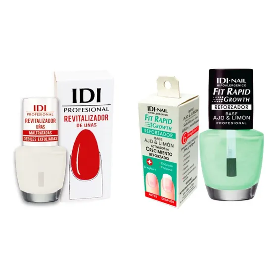 Kit Idi Nail  Reforzador Ajo & Limón + Revitalizador Uñas