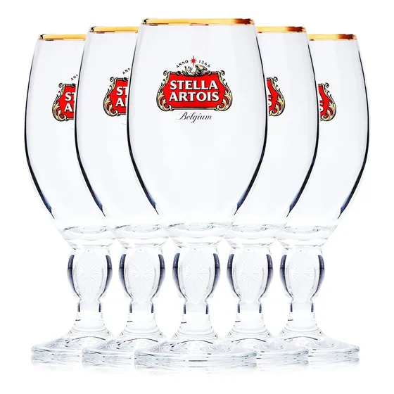 Stella Artois Pack De 5 Copas De Cerveza Cáliz, 33cl