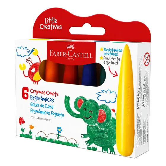 Faber-castell Litlle Creatives Crayón Ergonómico Pack 6 Unidades