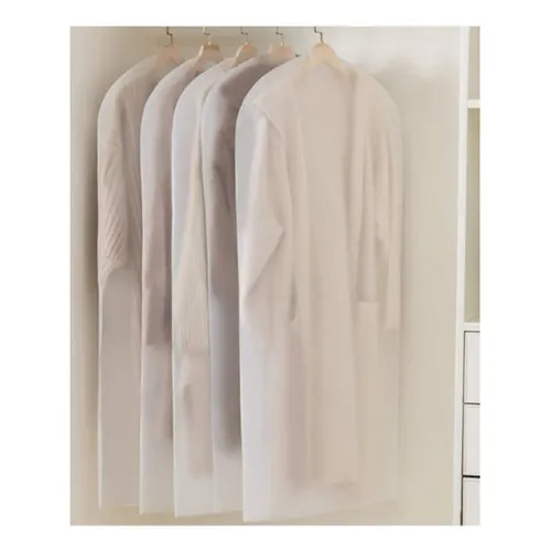 Pack X8 Organizador Funda Traje De Ropa Gancho Ropa 60x120cm Color Transparente