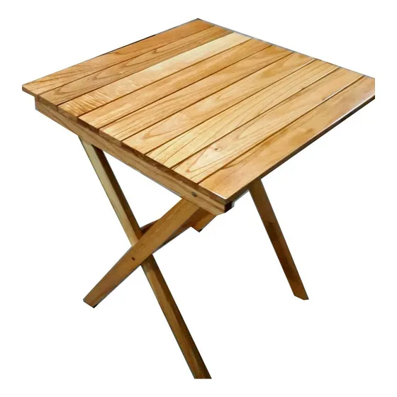 Mesa Plegable Madera Ideal Bar Apta Exterior Economica Laca