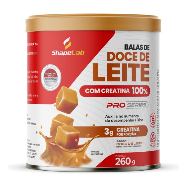 Balas De Doce De Leite Com Creatina 100% Pura Shapelab Sabor Sem Sabor Balas De Doce De Leite Com Creatina 100% Pura Shapelab Sabor Sem Sabor