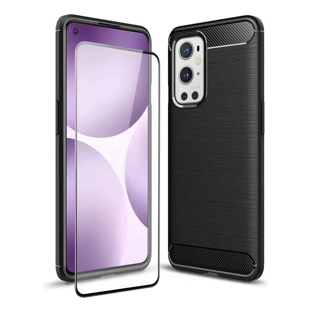 Funda Silicona Fibra De Carbono Para Oneplus 9 Pro+mica