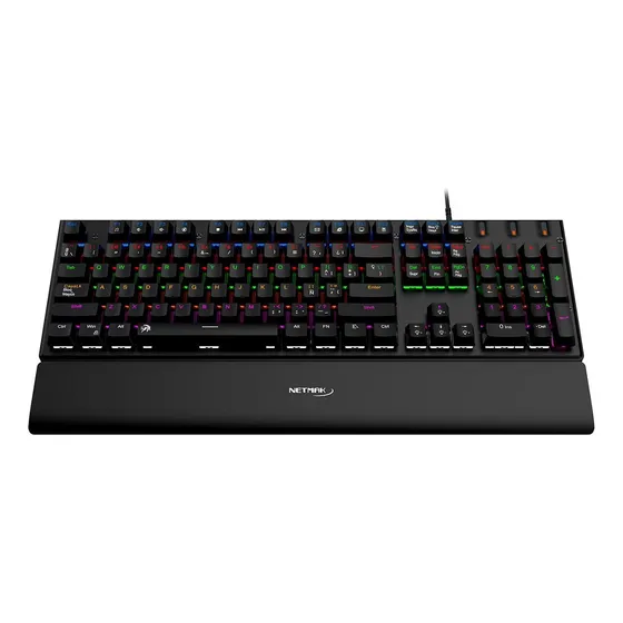 Teclado Mecánico Gamer Retroiluminado Pc Español Switch Blue Teclado Negro Idioma Español Latinoamérica