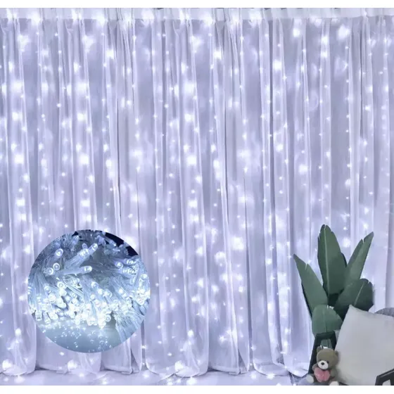 Cortina Luces Led 1x3 Mts Eventos Cumpleaños Interconectable