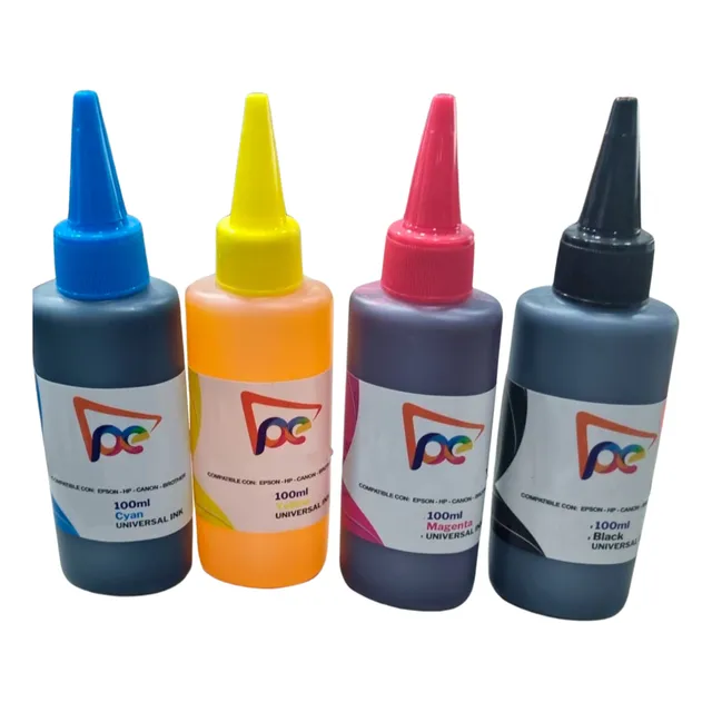 Kit 4 Tintas Para Recargar Cartuchos O Rellenar Sistema 