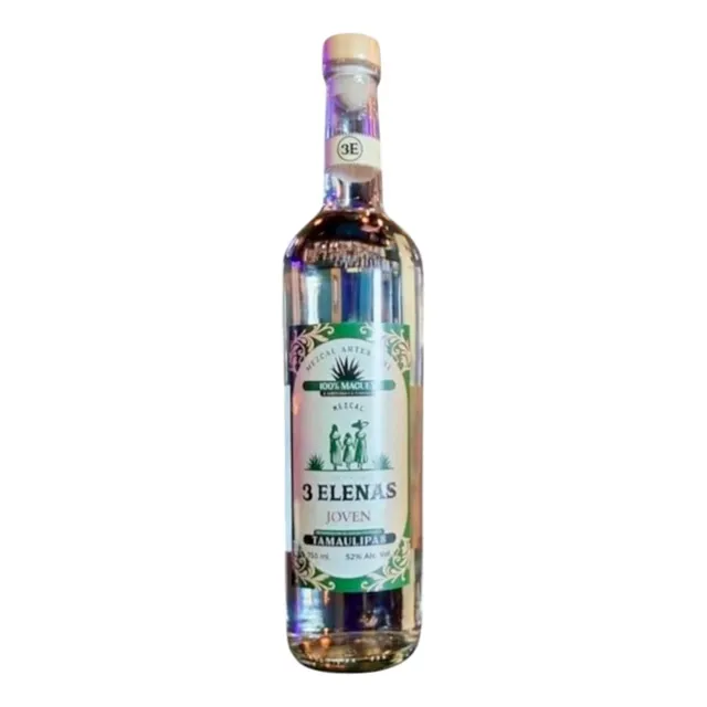 Mezcal Joven Artesanal 3 Elenas 100% Puro De Maguey