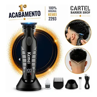 Kemei Cortador De Cabelo Acabamento Barbeador Pezinho Kemei Km-2293 R