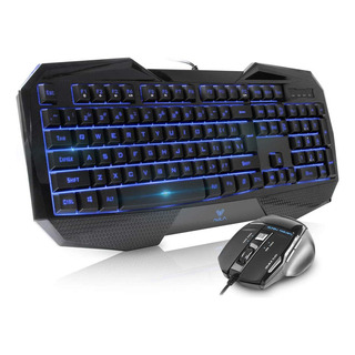 Combo Teclado Mecanico Y Mouse Gamer Por Cable | Negro / ... Combo Teclado Mecanico Y Mouse Gamer Por Cable | Negro / ...