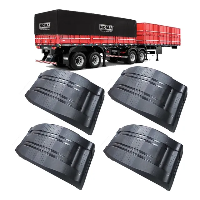 Paralama Randon Moderno Carreta Bitrem Reforço Kit 4