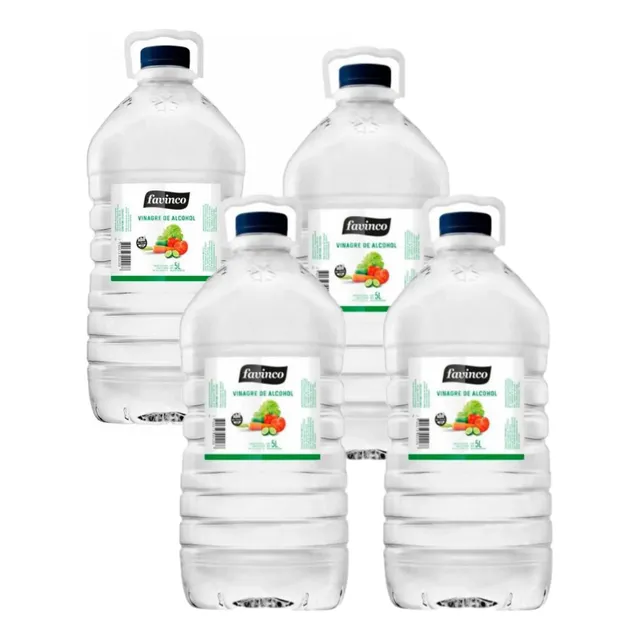 Vinagre De Alcohol Favinco Pack 4 Und X 5 Lt  Sin Tacc