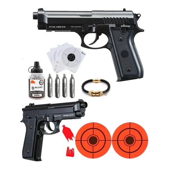 Pistola Beretta 92a1 Full Metal Postas Balines Co2 Postas Negro 4.5 Mm