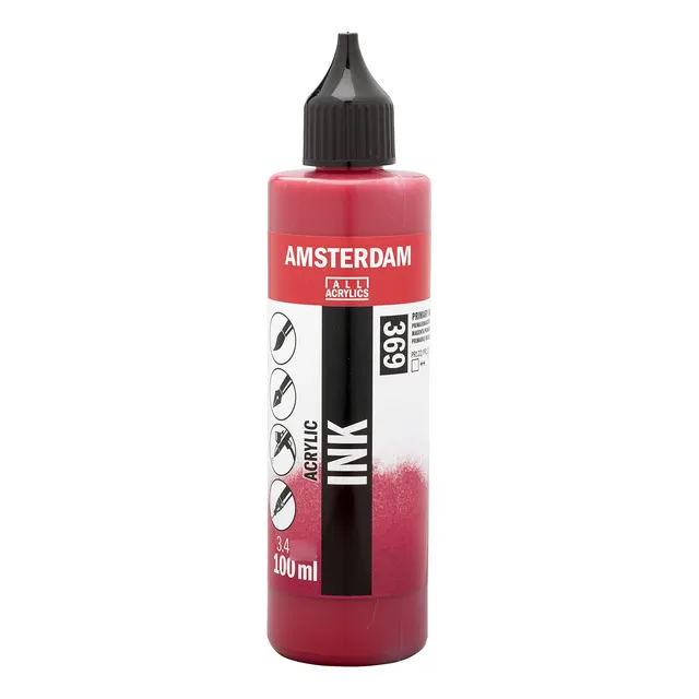 Botella Tinta Acrílico 100 Ml Magenta Primario 369