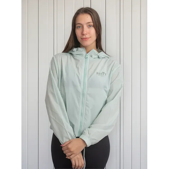 Campera Rompeviento Rusty Everywhere Aqua Mujer