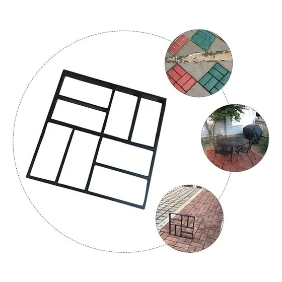 Molde Para Cemento Construcción Baldosas Decoración 40x40cm Forma Interna Cuadrada