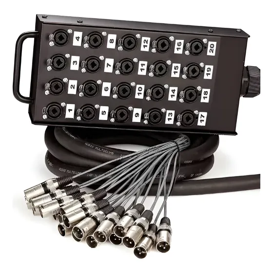 Medusa 20 Canais C/ Conectores Combo 100 Limite Cabos 10 Mts