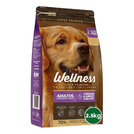 Wellness Adult Dog Rmg Cordero Y Arroz 2,5 Kg