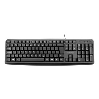 Teclado Multilaser Básico Silencioso Usb Com Fio Tc065 Preto Teclado Multilaser Básico Silencioso Usb Com Fio Tc065 Preto