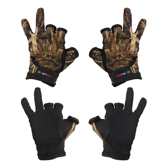 Guantes De Pesca Redfish Antideslizantes Camuflados