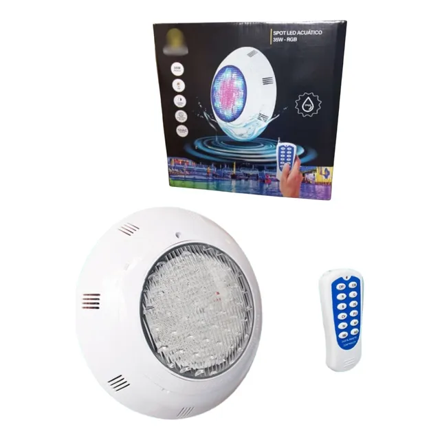 Luz Para Piscina Adosada Multicolor Con Control Remoto 35w