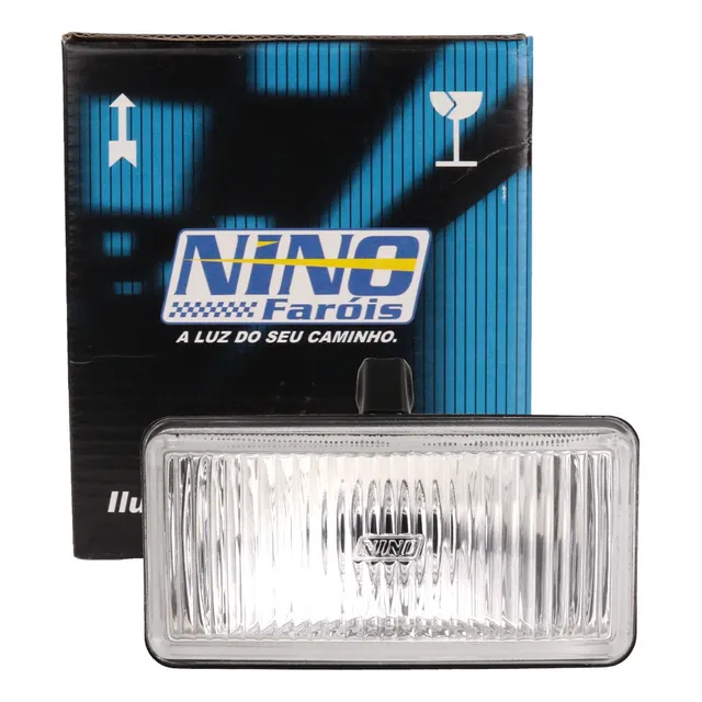 Farol De Milha Retangular Universal Auxiliar Lente De Vidro