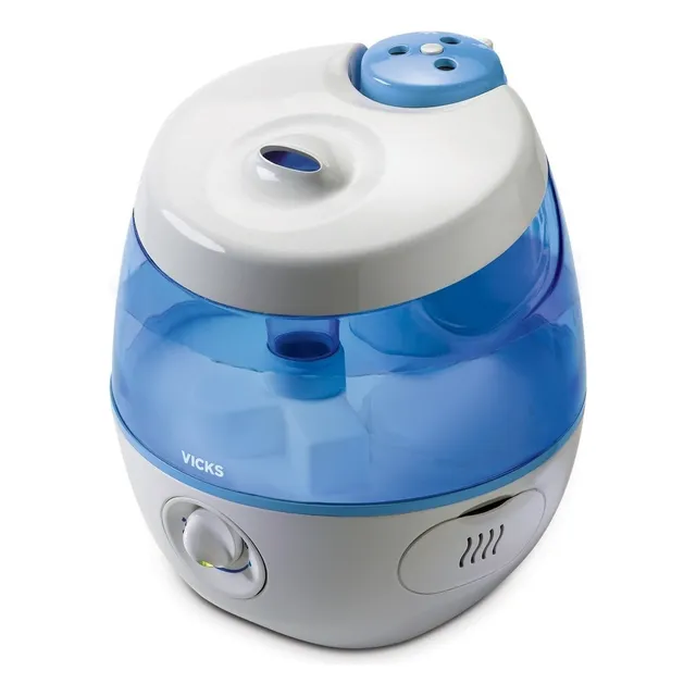 Humidificador Ultrasonico Vick Vul575 Vapor Frio 3,8 Litros Color blaco y celeste