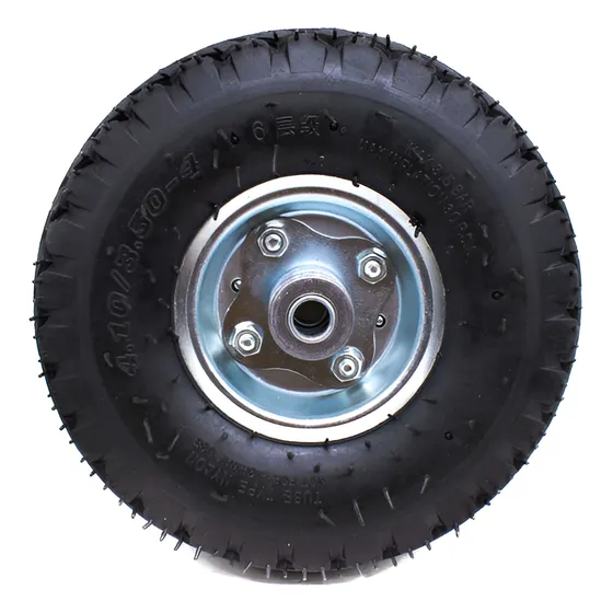 Rueda Inflable Eje Rojo C/camara P/carrito Lh-37