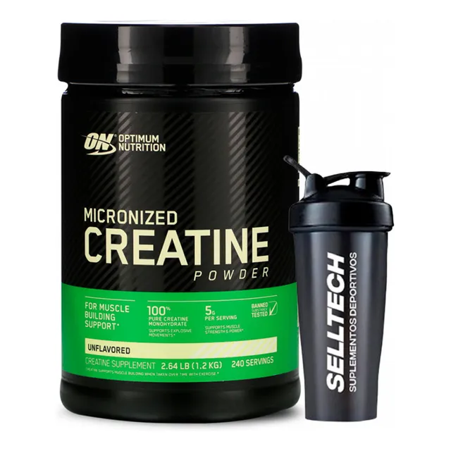Creatina Monohidratada Optimum Nutritrion 300gr + Shaker