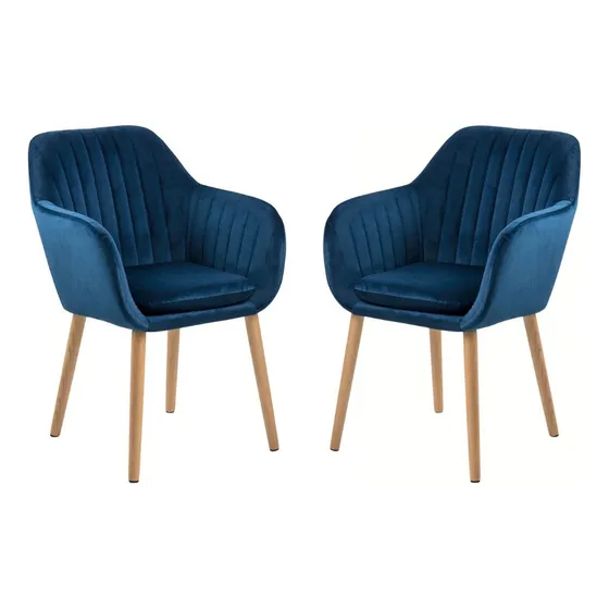 Sitial Poltrona Terciopelo Y Madera Con Apoyabrazos Murano Color Azul