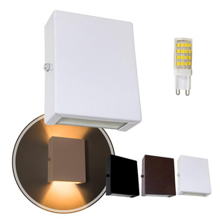 Arandela Slim 2 Focos Parede + Led G9 5w St1597 Estrutura Preto Arandela Slim 2 Focos Parede + Led G9 5w St1597 Estrutura Preto