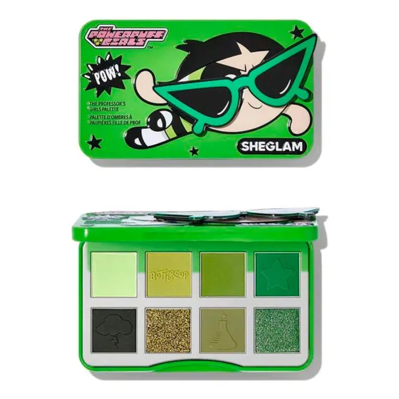 Paleta 8 Sombras Ojos Chicas Super Poderosas Sheglam Color Verde