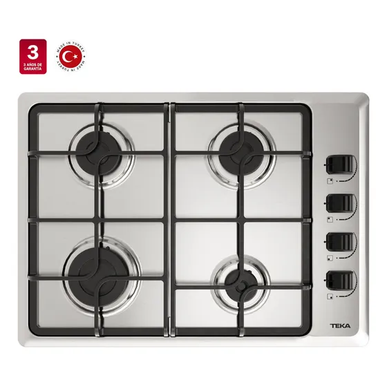 Encimera Hlx 540 Kbn0c Ix Nat A Gas 4 Quemadores Gris Teka
