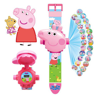 Reloj Niños Peppa Pig Proyector Animados 24 Imágenes Reloj Niños Peppa Pig Proyector Animados 24 Imágenes