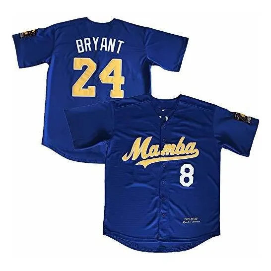 Hombres 8 24 Bryant Retro Baseball Jersey Hipster Hip D3k73