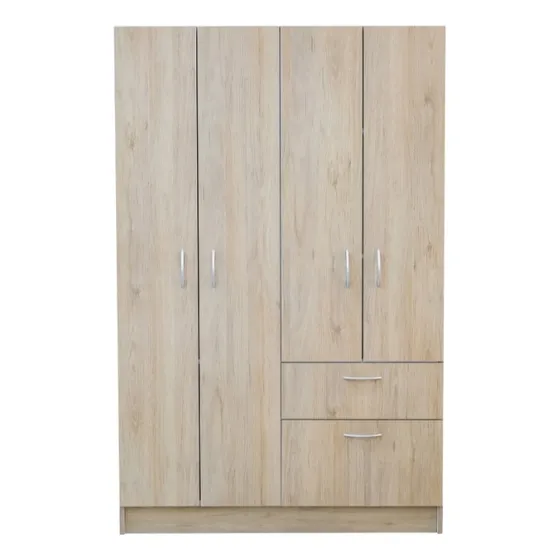Closet 4 Puertas/2 Gavetas Blanc/ Madera Mdp