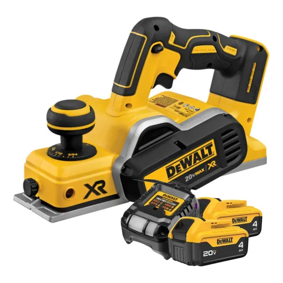 Plaina Elétrica 2 Baterias 20v 4ah Xr Dcp580b Dewalt Bivolt