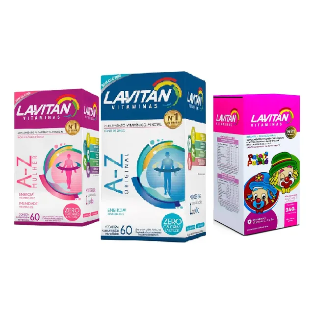 Kit Familia Lavitan A-z Homem + A-z Mulher + A-z Infantil 