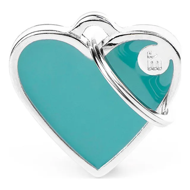 Chapita Identificatoria - Corazón S Celeste Basic Handmade