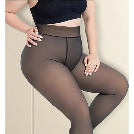 Calza Efecto Piel Panty Con Chiporro Invierno 6xl 7xl