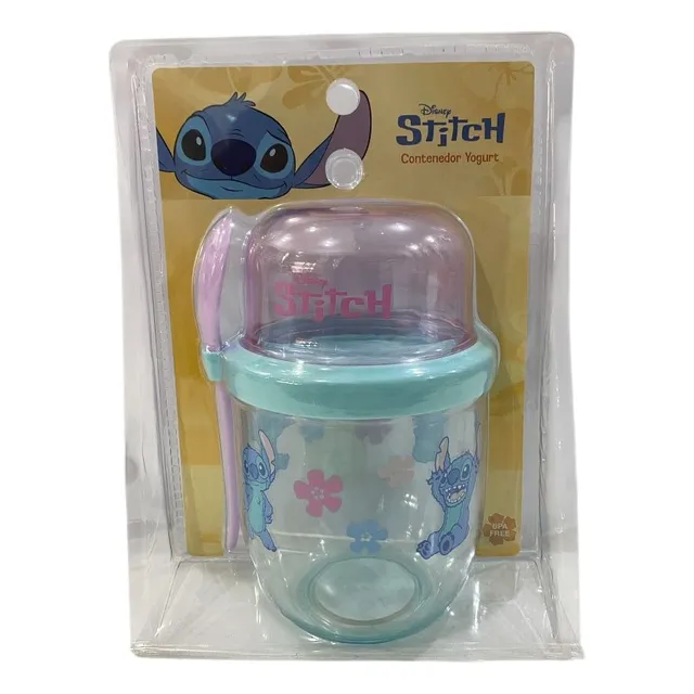 Vaso Yogurt Stitch Vibes Con Cuchara Disney