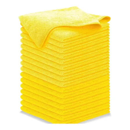 16 Trapos De Limpieza Paño Microfibra Toalla Multiusos 40x40 Amarillo