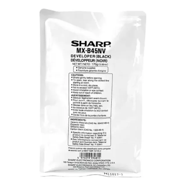 Revelador para fotocopiadoras Sharp MXB45NV color negro