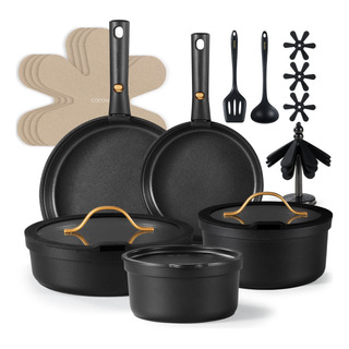 Carote20-piece Nonstick Cookware Set With Detachable Handle Carote20-piece Nonstick Cookware Set With Detachable Handle